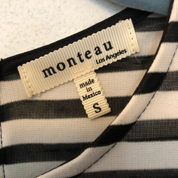 Sexy little black and white striped dress. Size: S. Lightly worn. - Picture 6 of 10
